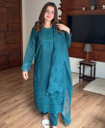 Hussain Nehar-Embroidered Lawn 3pc`s