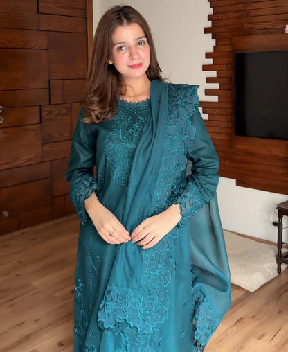 Hussain Nehar-Embroidered Lawn 3pc`s