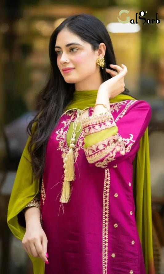 Omal By Komal-Embroiderd Lawn 3Pc's