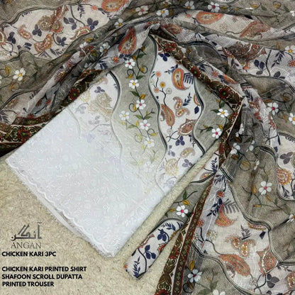 Angan Summer ‘26 – Embroidered Chikankari 3pc