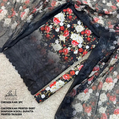 Angan Summer ‘26 – Embroidered Chikankari 3pc