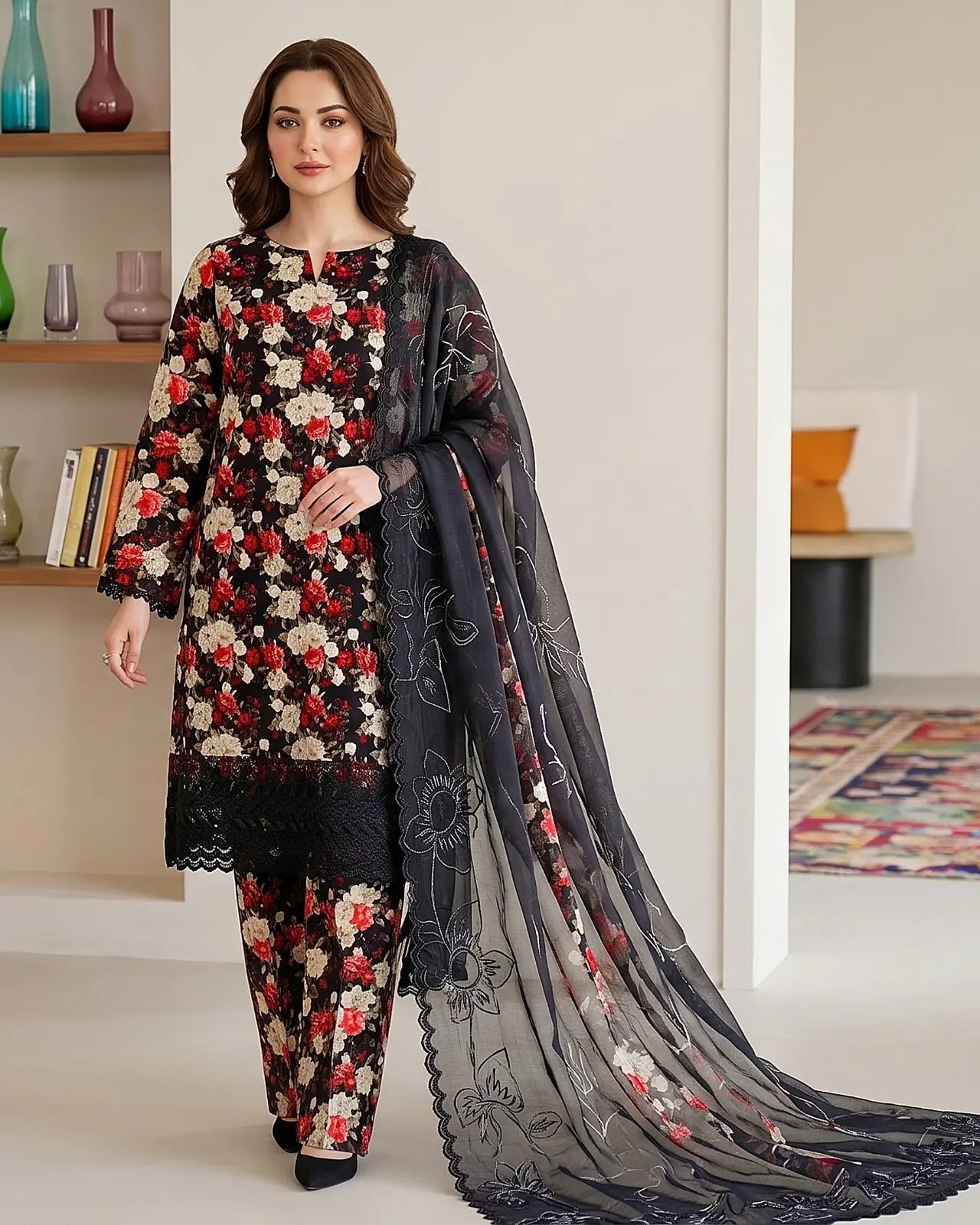 Angan Summer ‘26 – Embroidered Chikankari 3pc