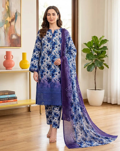 Angan Summer ‘26 – Embroidered Chikankari 3pc