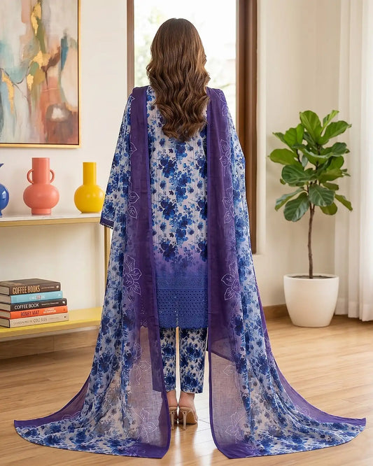 Angan Summer ‘26 – Embroidered Chikankari 3pc