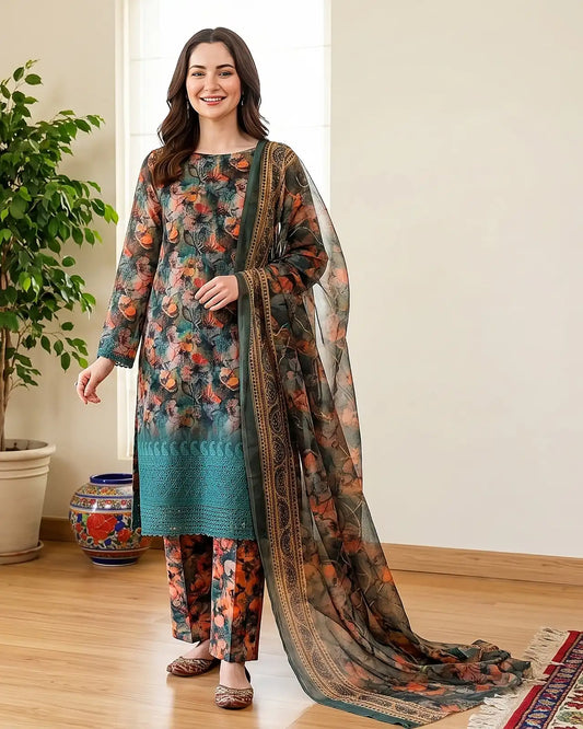 Angan Summer ‘26 – Embroidered Chikankari 3pc