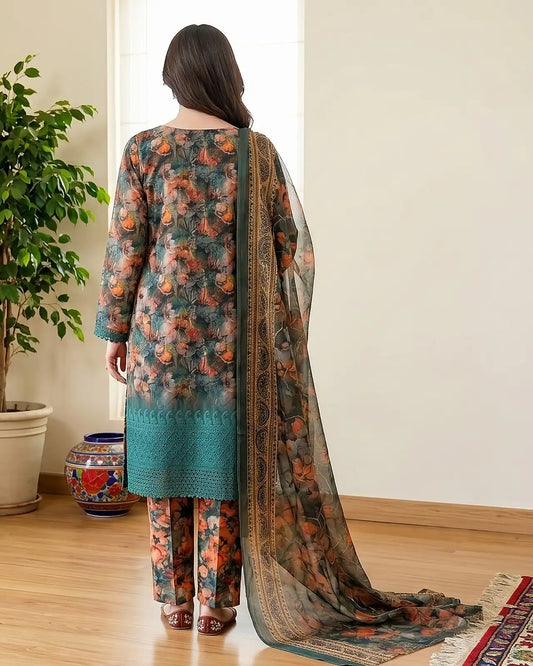 Angan Summer ‘26 – Embroidered Chikankari 3pc