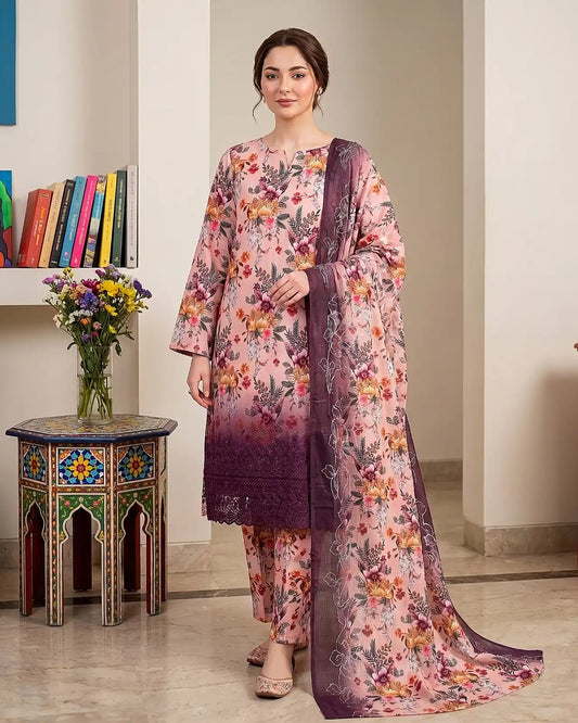 Angan Summer ‘26 – Embroidered Chikankari 3pc