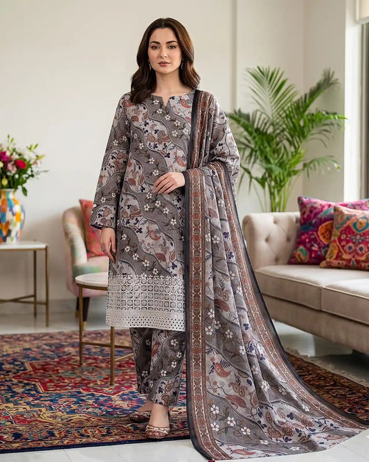 Angan Summer ‘26 – Embroidered Chikankari 3pc