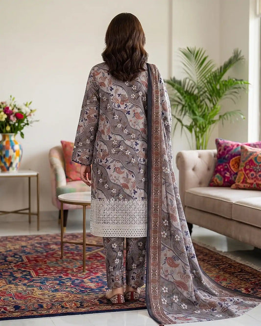 Angan Summer ‘26 – Embroidered Chikankari 3pc