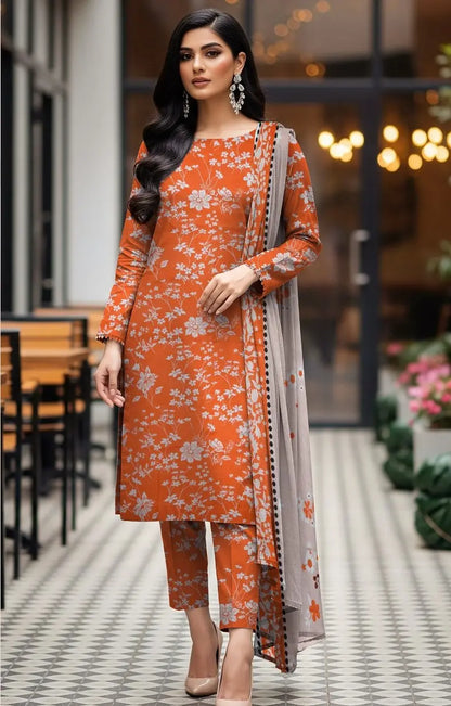 SAPPHIRE – Summer Collection 2026 – 3Pcs Printed Lawn P-1002