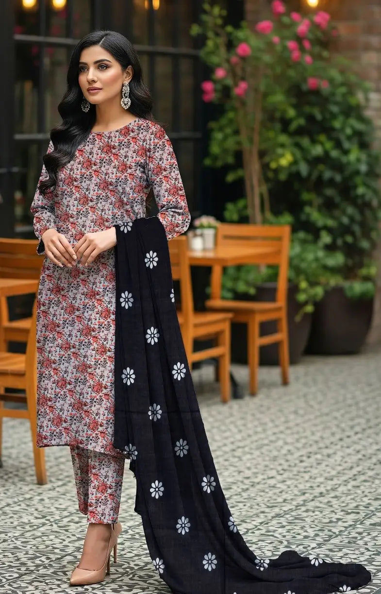 SAPPHIRE – Summer Collection 2026 – 3Pcs Printed Lawn P-1004