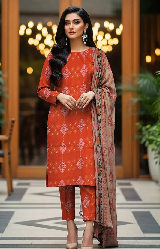 SAPPHIRE – Summer Collection 2026 –  3Pcs Printed Lawn P-1006