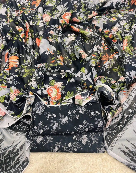 SAPPHIRE – Summer Collection 2026 – 3Pcs Printed Lawn P-1001
