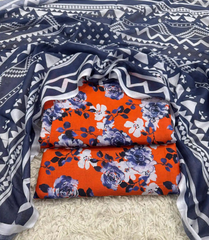 SAPPHIRE – Summer Collection 2026 –  3Pcs Printed Lawn P-1009