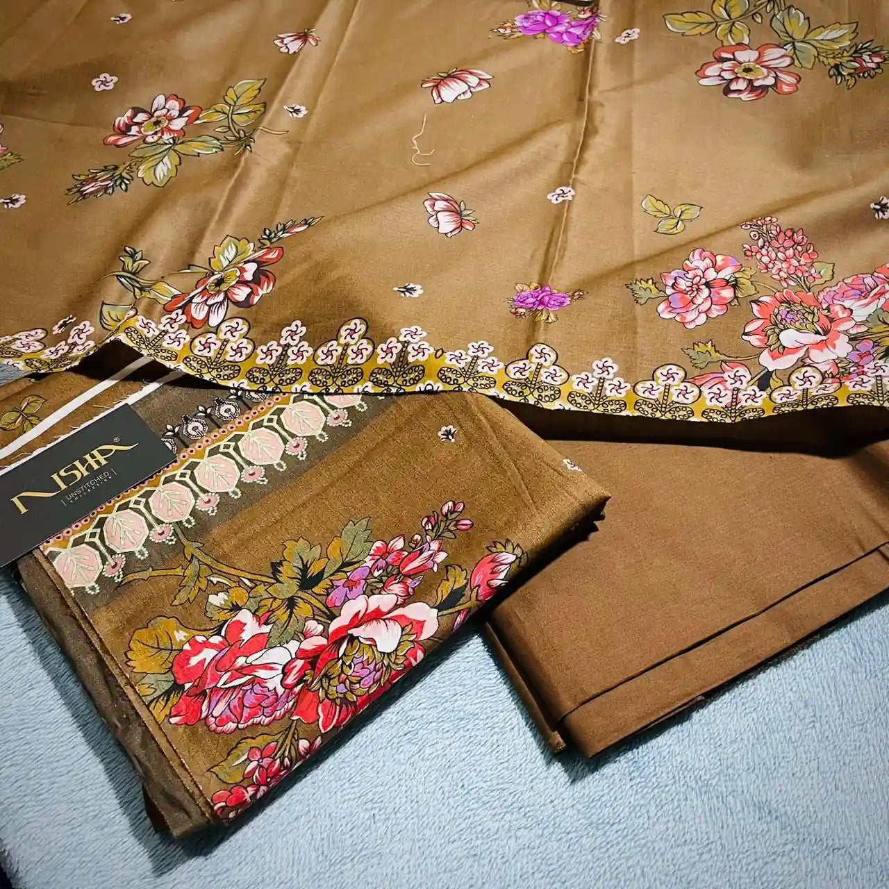 Nisha-Summer Collection 2026 – 3Pcs Printed Lawn P-1016