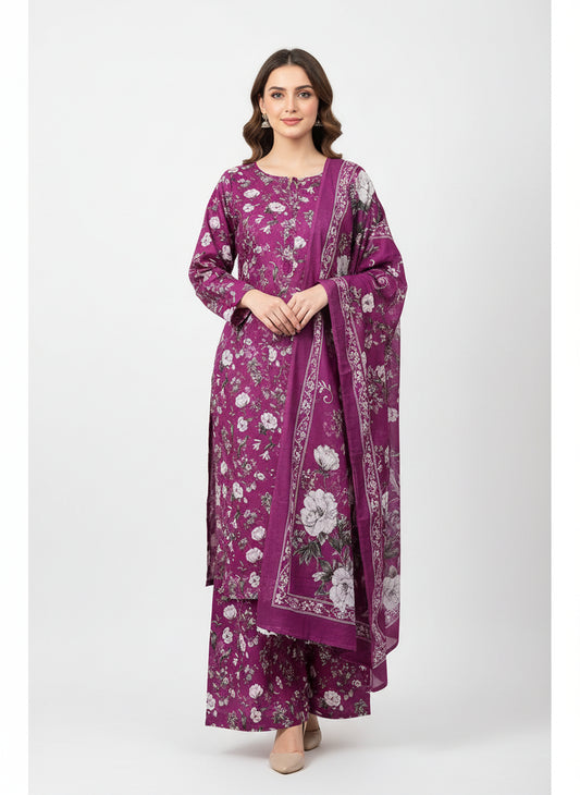 Angan Summer ‘26 – Embroidered Chikankari 3pc