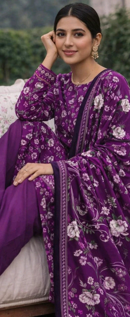 Baroque-Summer Collection 2026 – 3Pcs Printed Lawn P-1018