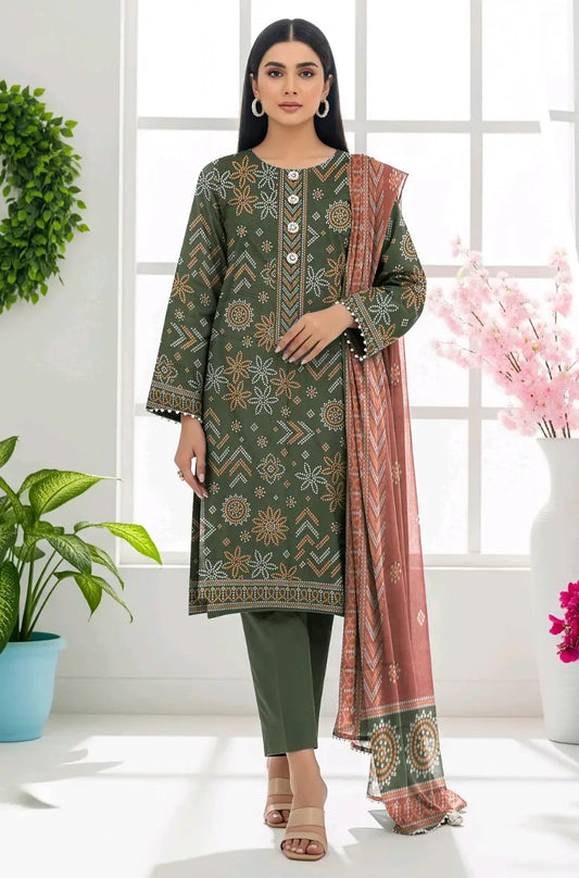 Lime Light-Summer Collection 2026 – 3Pcs Printed Lawn P-1014