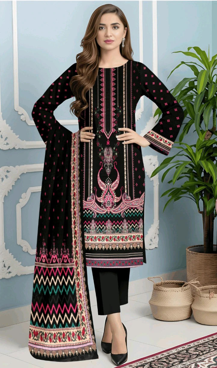 Osma-Summer Collection 2026 – 3Pcs Printed Lawn P-1023