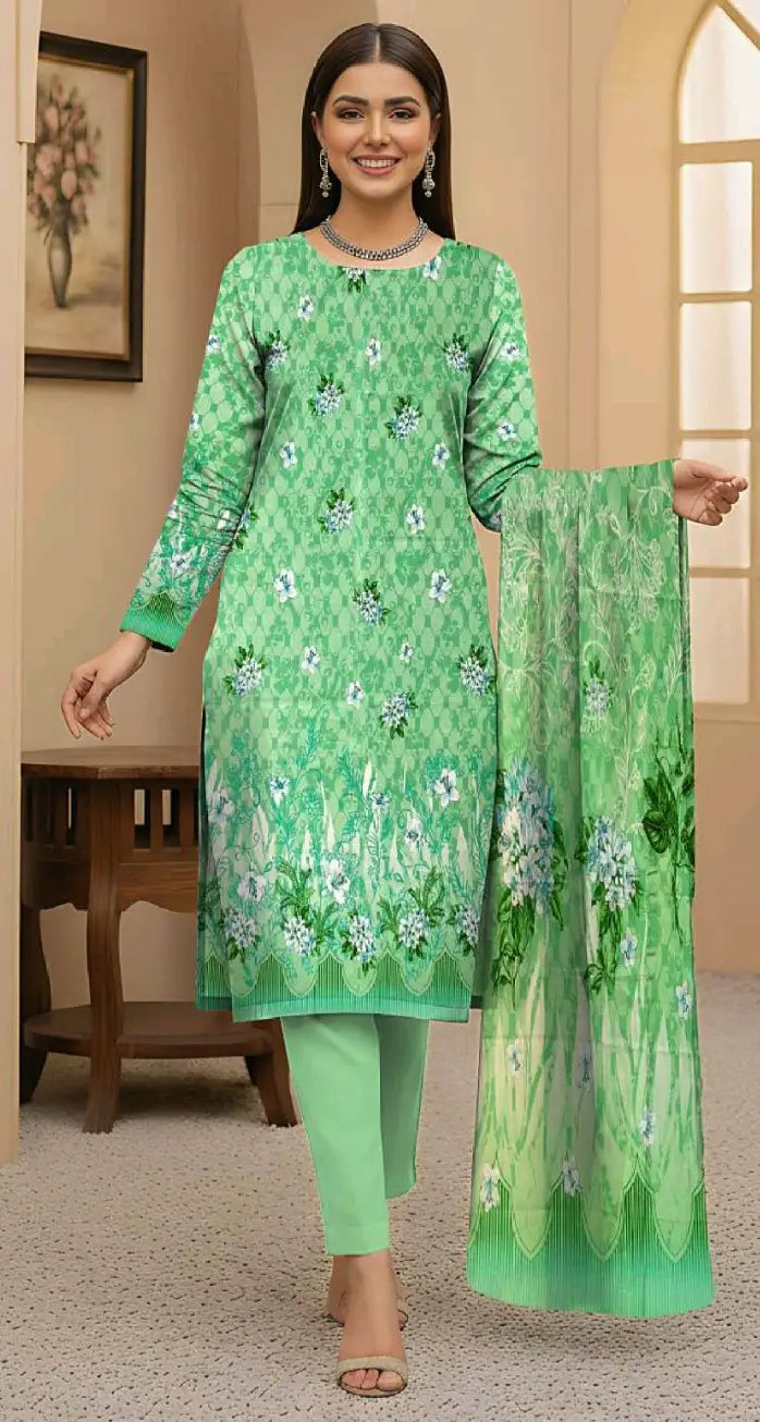 Osma-Summer Collection 2026 – 3Pcs Printed Lawn P-1022